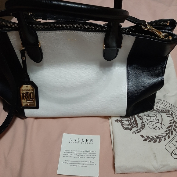 B & W Ralph Lauren Leather Classic Satchel - Picture 1 of 14